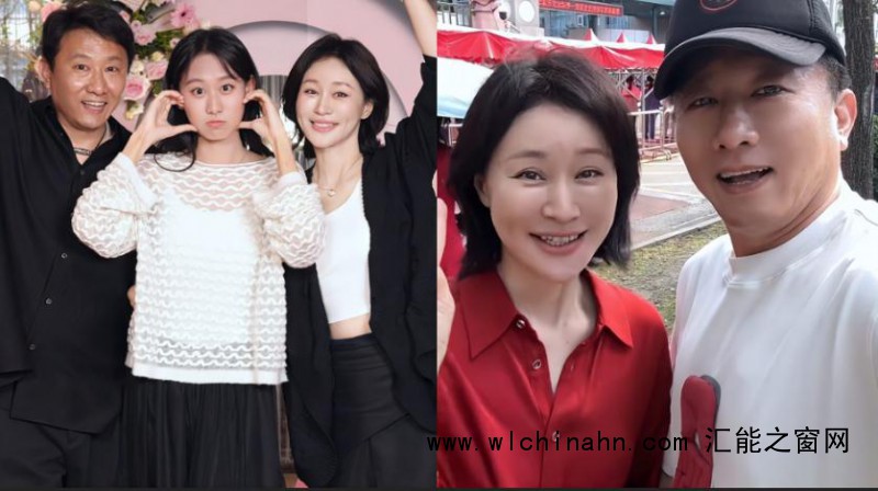 演员房子斌杨雨婷送女儿参加高考 
