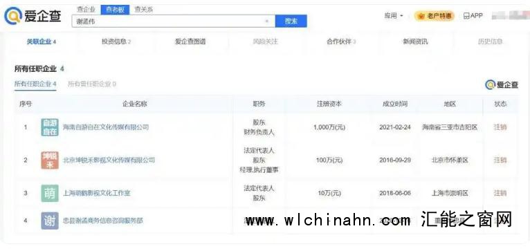 谢孟伟及其妻子被限制高消费