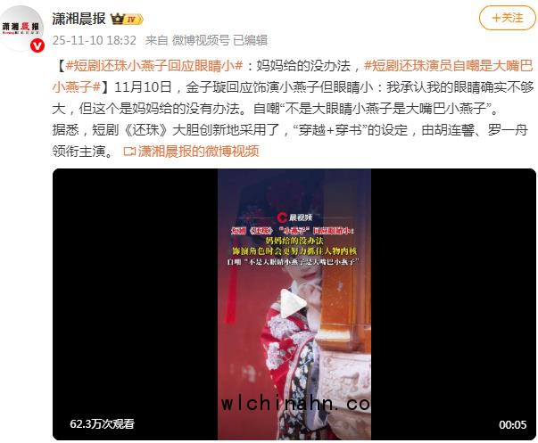 短剧还珠小燕子回应眼睛不够大