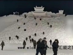 太壮观!长白山巨型雪雕“云顶天宫”收工,目前雪雕已免费向公众开放!